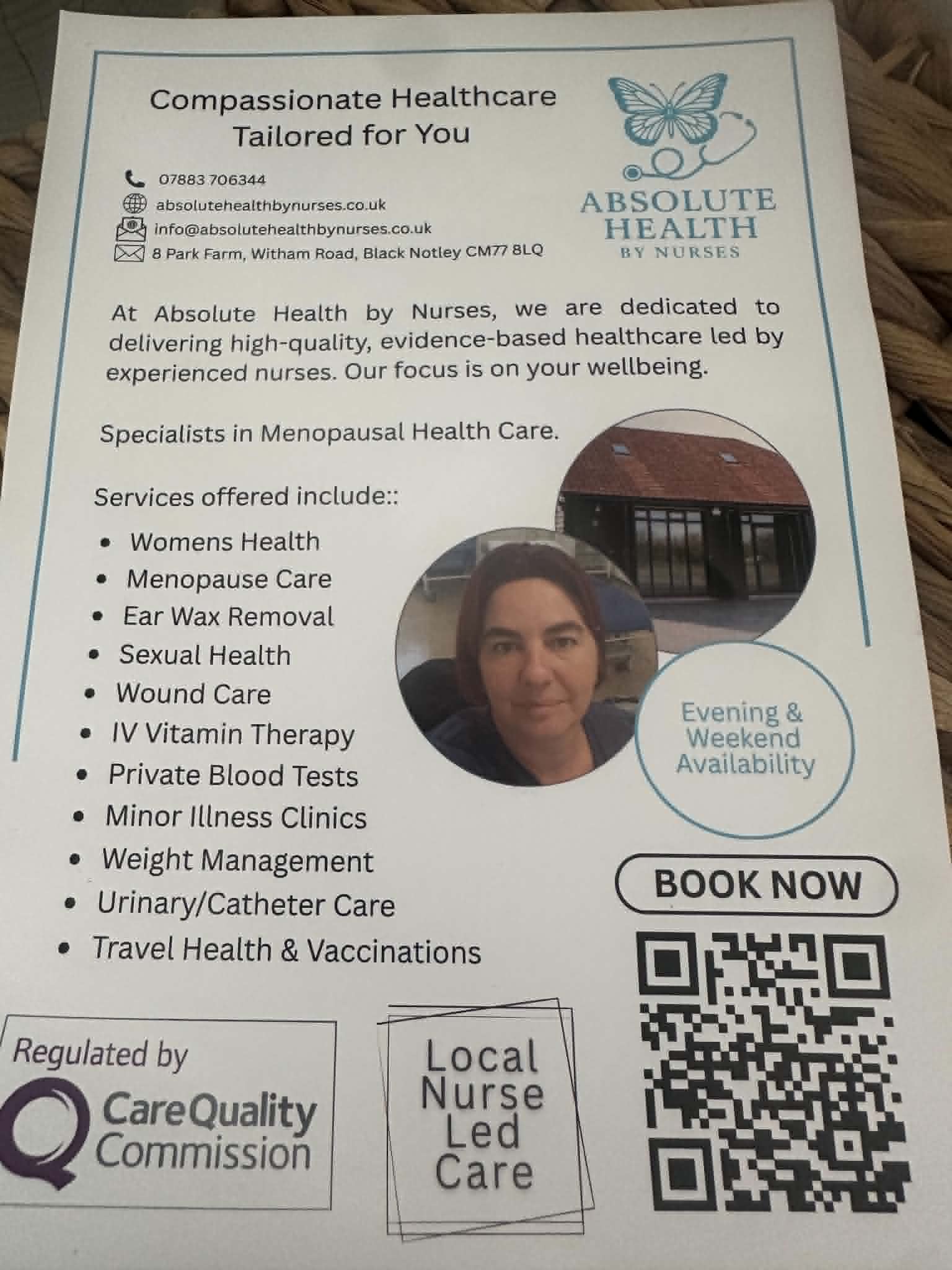 Absolute Health by Nurses room partner flyer